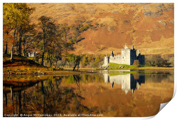 Kilchurn Castle autumn colours Print by Angus McComiskey