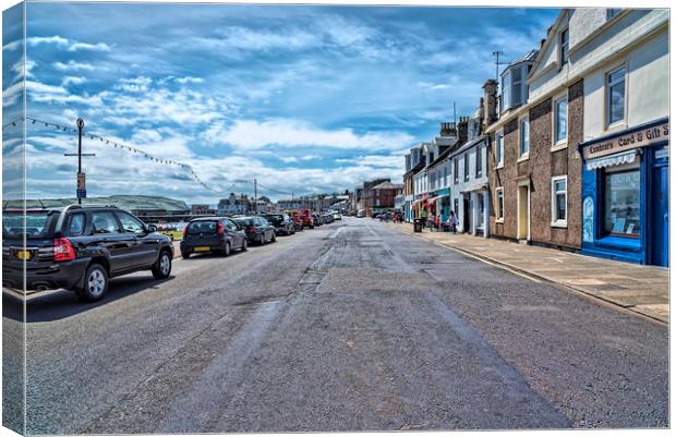 Millport Main Street Canvas Print by Valerie Paterson