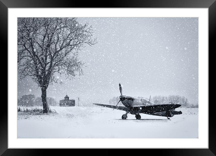 Caught In The Storm - Mono Framed Mounted Print by J Biggadike