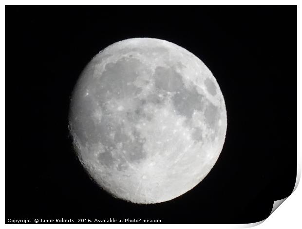 Moon Shot Print by Jamie Roberts