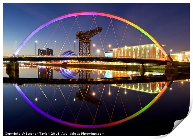 Clyde Arc Glasgow Print by Stephen Taylor