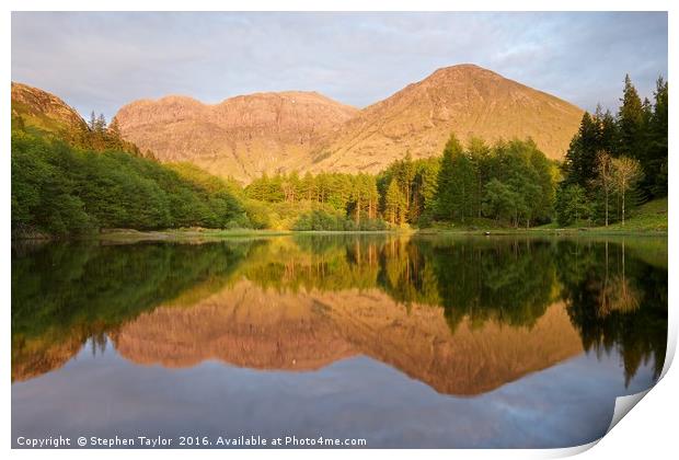 The Torren Lochan Glencoe Print by Stephen Taylor