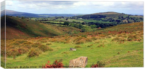 Views Across Dartmoor Canvas Print by philip milner