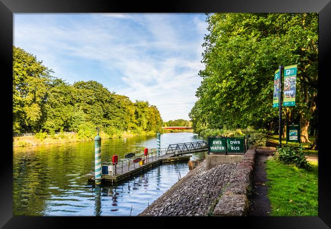 Castle Water Bus Stop 2 Framed Print by Steve Purnell