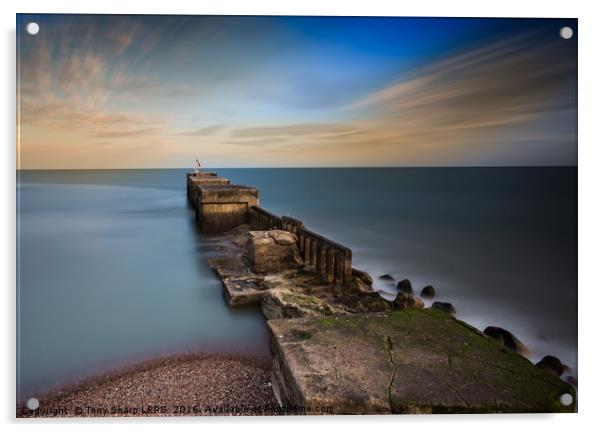 Harbour Wall, Hastings, E. Sussex Acrylic by Tony Sharp LRPS CPAGB