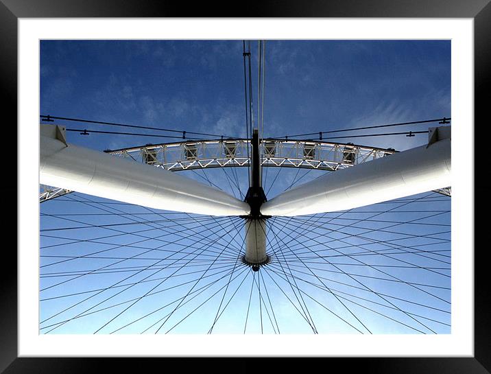 London, London Eye, travel Framed Mounted Print by Raymond Gilbert