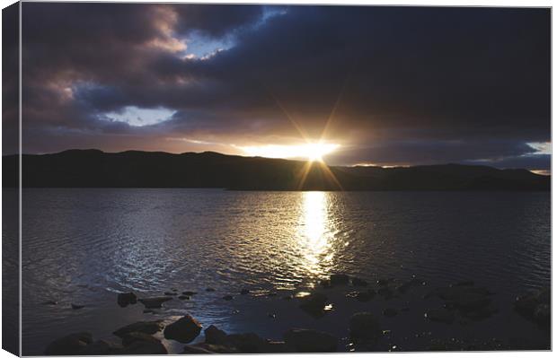 Highland Sunset Canvas Print by Jacqi Elmslie