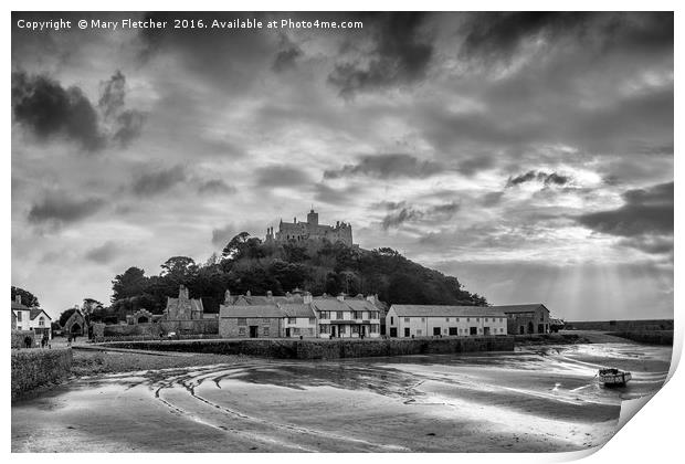 St Michaels Mount, Cornwall Print by Mary Fletcher