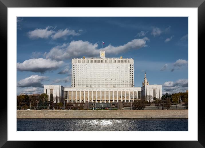 The house of the government of the Russia. Framed Mounted Print by Valerii Soloviov