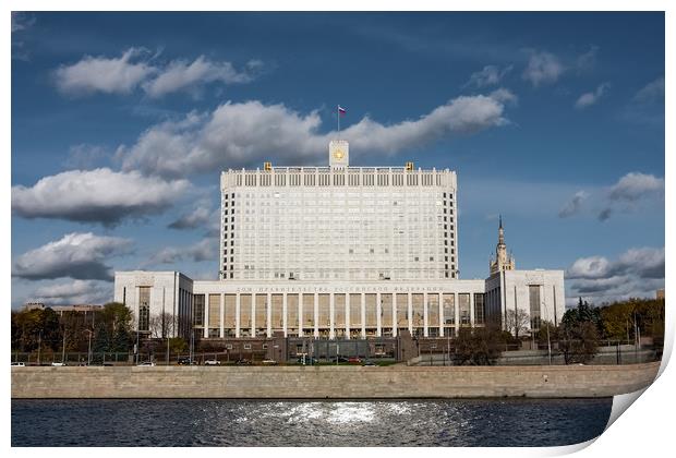 The house of the government of the Russia. Print by Valerii Soloviov