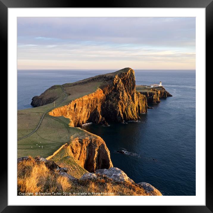 Neist Point Framed Mounted Print by Stephen Taylor