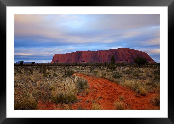 Red Center Dawn Framed Mounted Print by Mike Dawson