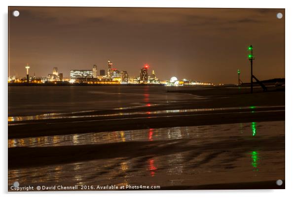 Majestic Liverpool Cityscape  Acrylic by David Chennell