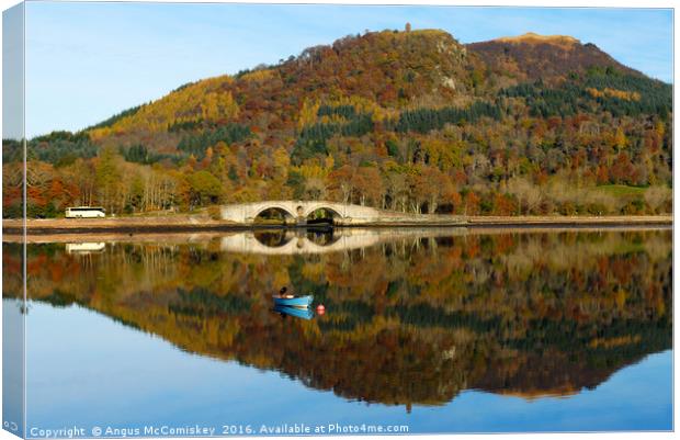 Autumn reflections on Loch Fyne Canvas Print by Angus McComiskey