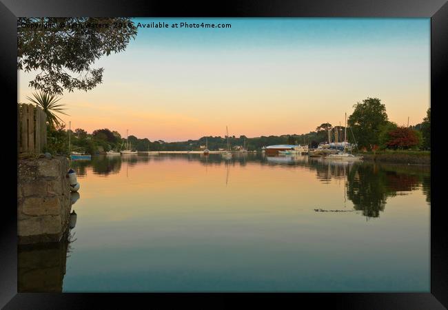 A Beautiful View At Sunset Framed Print by Terri Waters