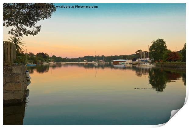 A Beautiful View At Sunset Print by Terri Waters
