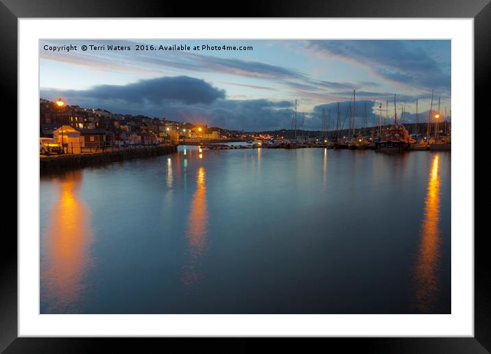 Falmouth Inner Harbour Framed Mounted Print by Terri Waters