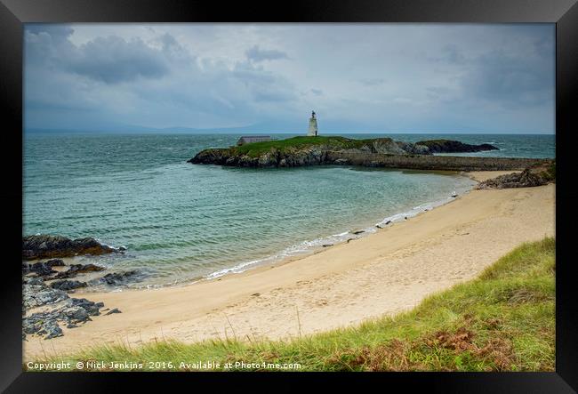Beach on Llanddwyn Island Anglesey North Wales Framed Print by Nick Jenkins