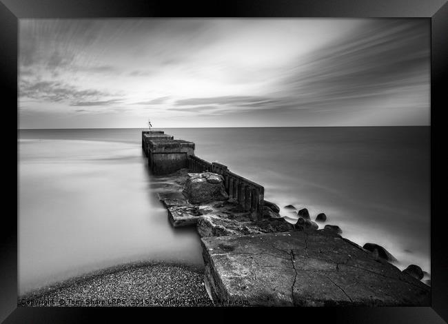 Harbour Arm at Twilight Framed Print by Tony Sharp LRPS CPAGB