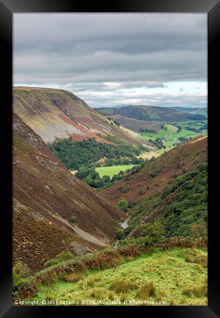Dylife Gorge Powys Mid Wales Framed Print by Nick Jenkins