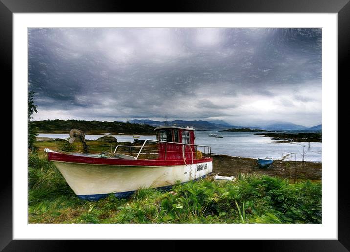 Skye Fishing Boat Framed Mounted Print by Alan Simpson