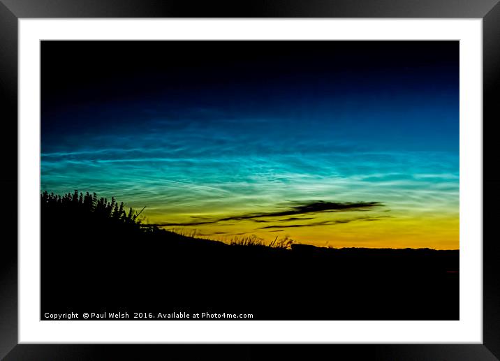 Ice Night Clouds  Framed Mounted Print by Paul Welsh