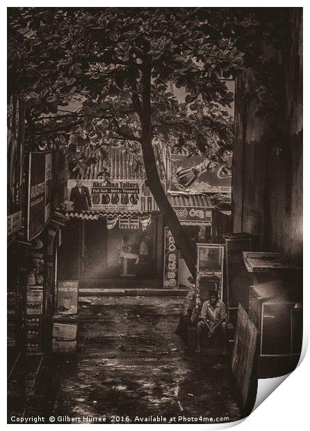 Aromatic Journey Through Kandy's Backstreets Print by Gilbert Hurree