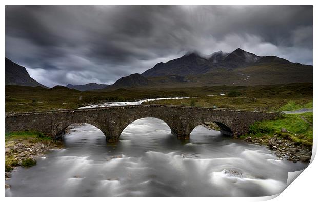 Sligachan Bridge, Isle of Skye Print by Alan Simpson