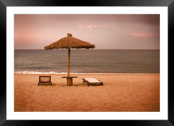 Beach front property. Framed Mounted Print by David Hare