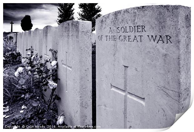 WW1 War Graves Print by Colin Woods