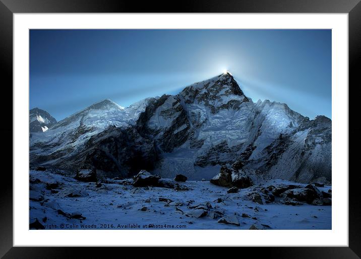 Everest Sunrise Framed Mounted Print by Colin Woods