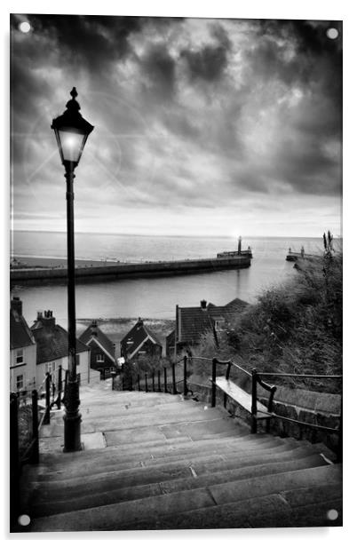 Whitby steps Acrylic by sean clifford
