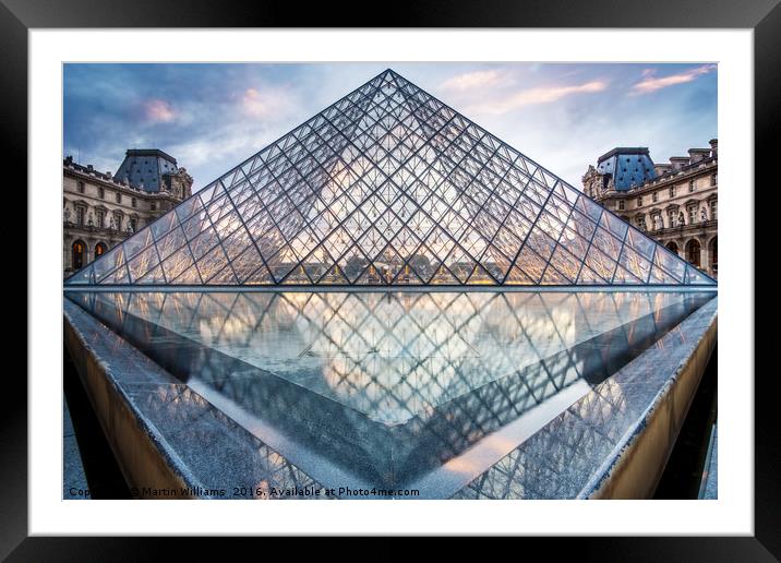 The Louvre, Paris Framed Mounted Print by Martin Williams