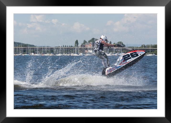 AquaX Jetski Racing 1 Framed Mounted Print by Steve Purnell