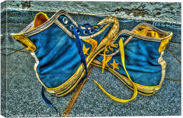 My old pair of Converse Canvas Print by Perry Johnson