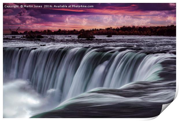 Majestic Horseshoe Falls Print by K7 Photography