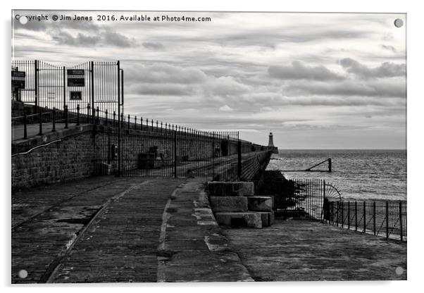 Tynemouth Pier Acrylic by Jim Jones