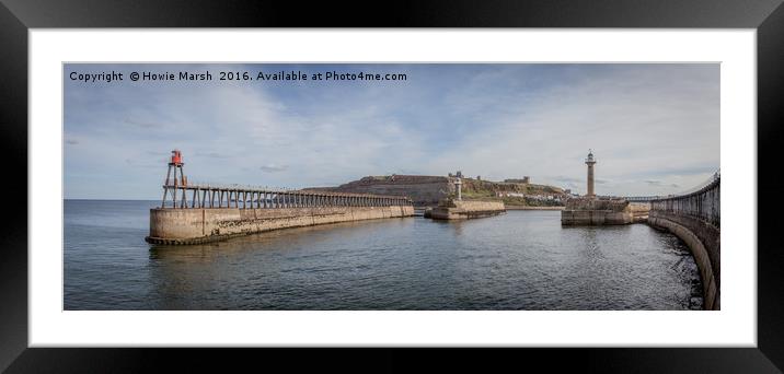 Whitby Harbour Framed Mounted Print by Howie Marsh