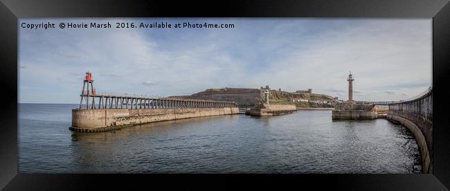 Whitby Harbour Framed Print by Howie Marsh