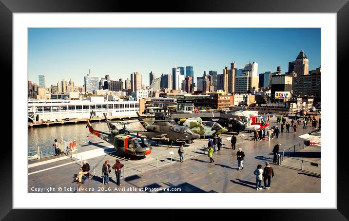 Chopper Cityscape  Framed Mounted Print by Rob Hawkins