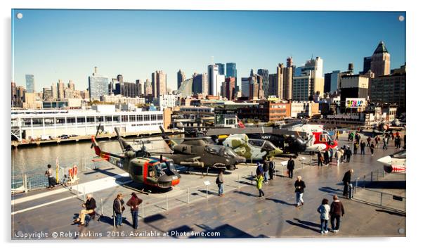 Chopper Cityscape  Acrylic by Rob Hawkins