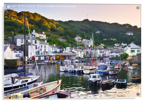 Polperro afterglow Acrylic by Chris Harris