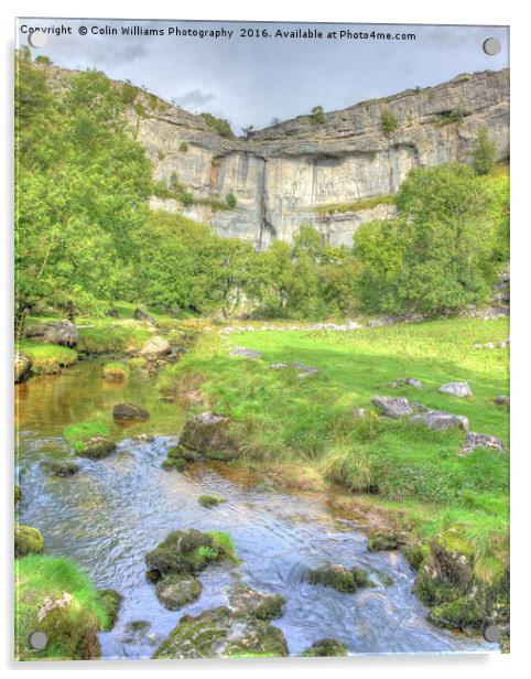 The Cliffs Of Malham Cove 2 Acrylic by Colin Williams Photography