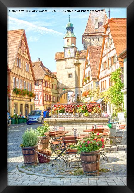 Rothenburg ob der Tauber Framed Print by Claire Castelli