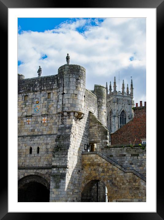 York Minster and Bootham Bar Framed Mounted Print by Robert Gipson