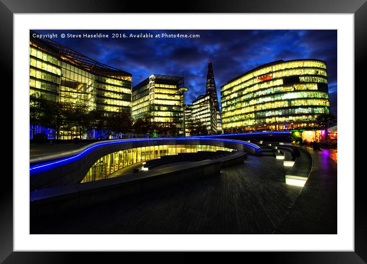 South Bank Framed Mounted Print by Steve Haseldine