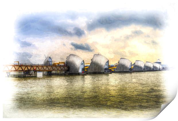 The Thames Barrier London Art Print by David Pyatt