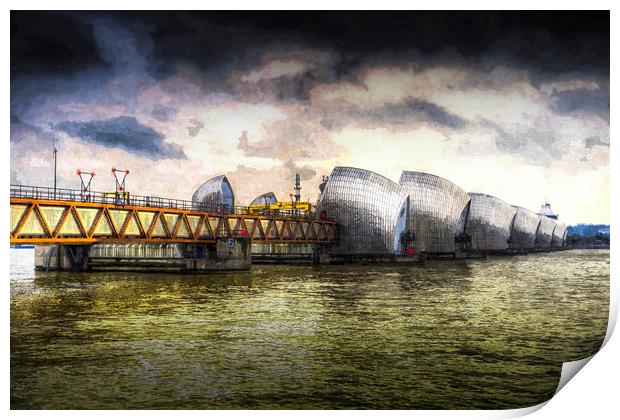 The Thames Barrier London Art Print by David Pyatt