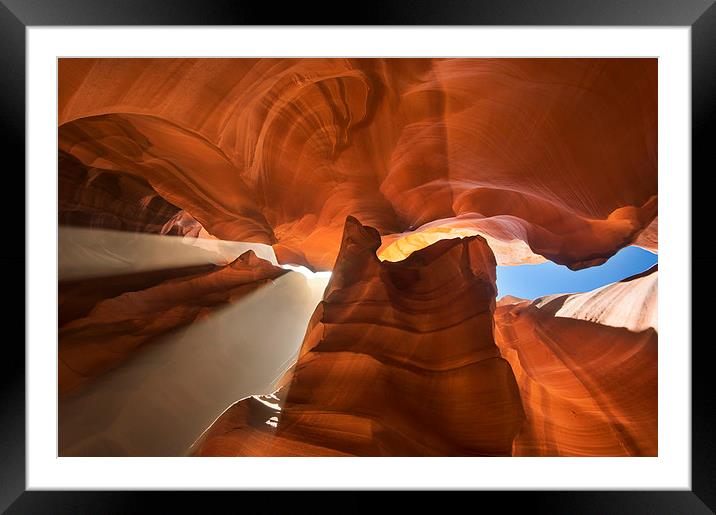 Antelope Canyon Framed Mounted Print by Sandra Kepkowska