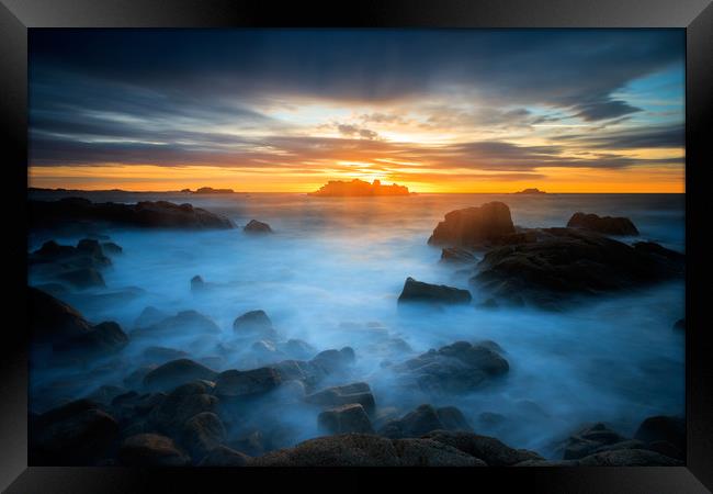 Sunset at Cobo   Framed Print by chris smith